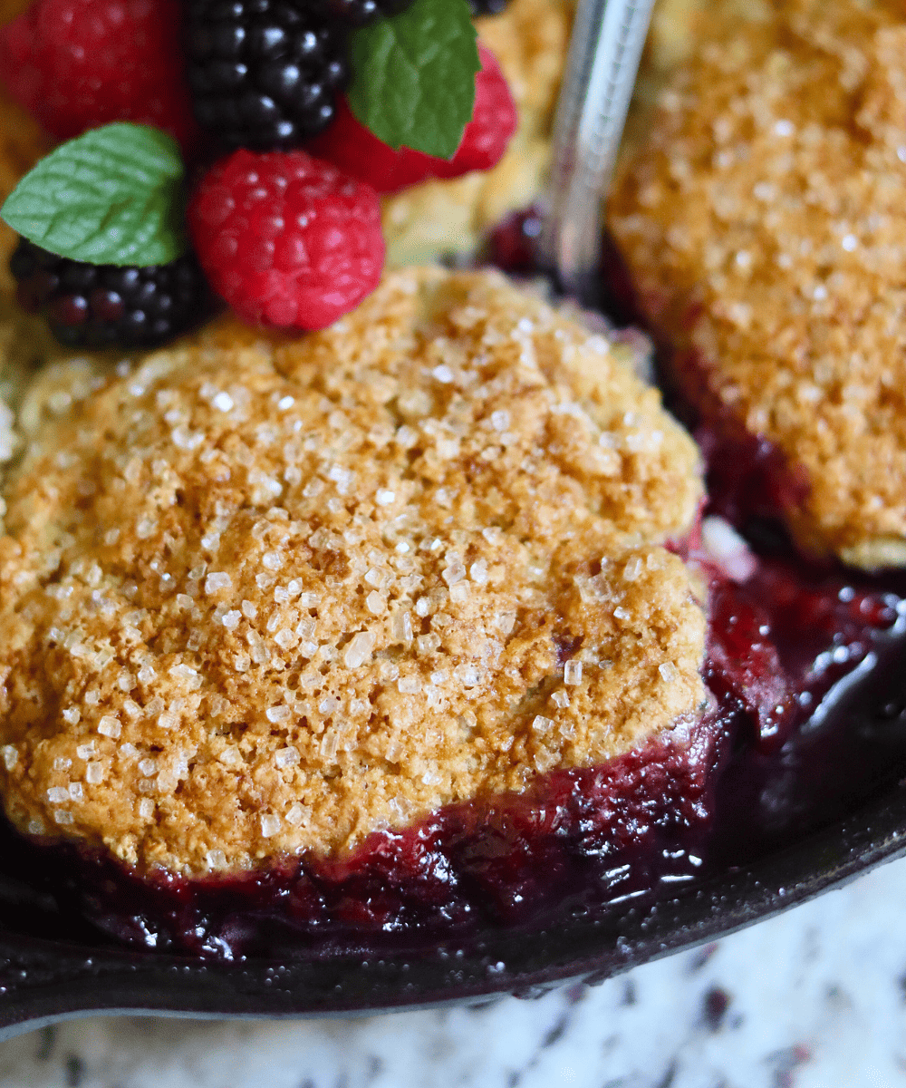 sourdough berry cobbler