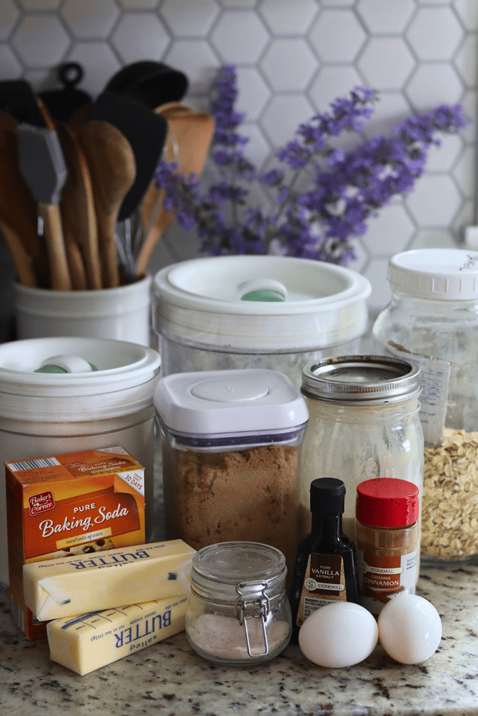 ingredients to make oatmeal sourdough bread