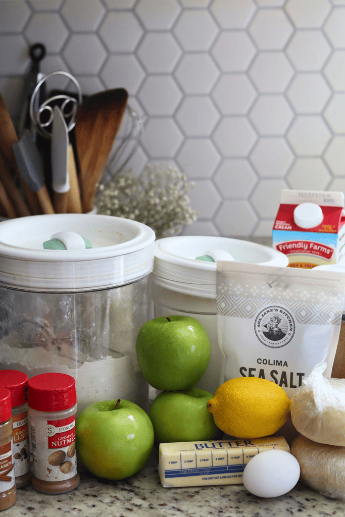 Ingredients to make sourdough hand pies