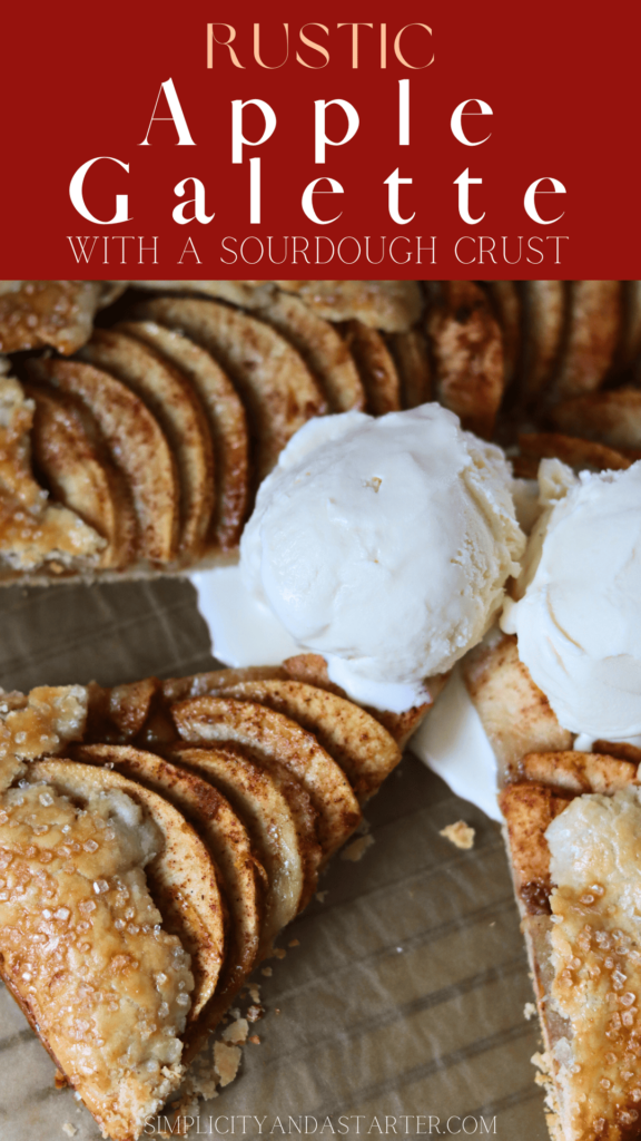 sourdough apple galette Pinterest pin
