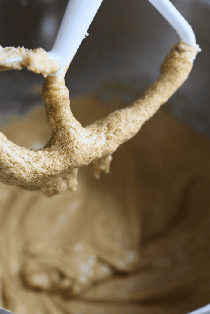 butter mixture with discard, molasses, egg