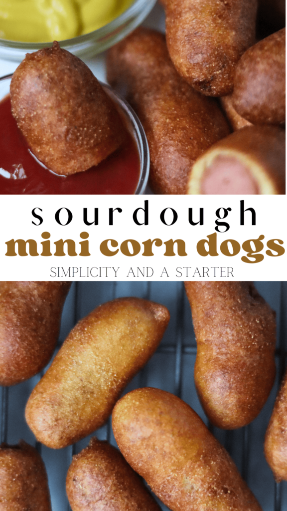 Sourdough Mini Corn Dogs Pinterest Pin