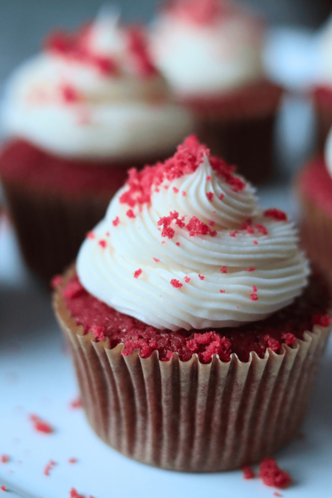 Sourdough Red Velvet Cupcake with buttercream frosting