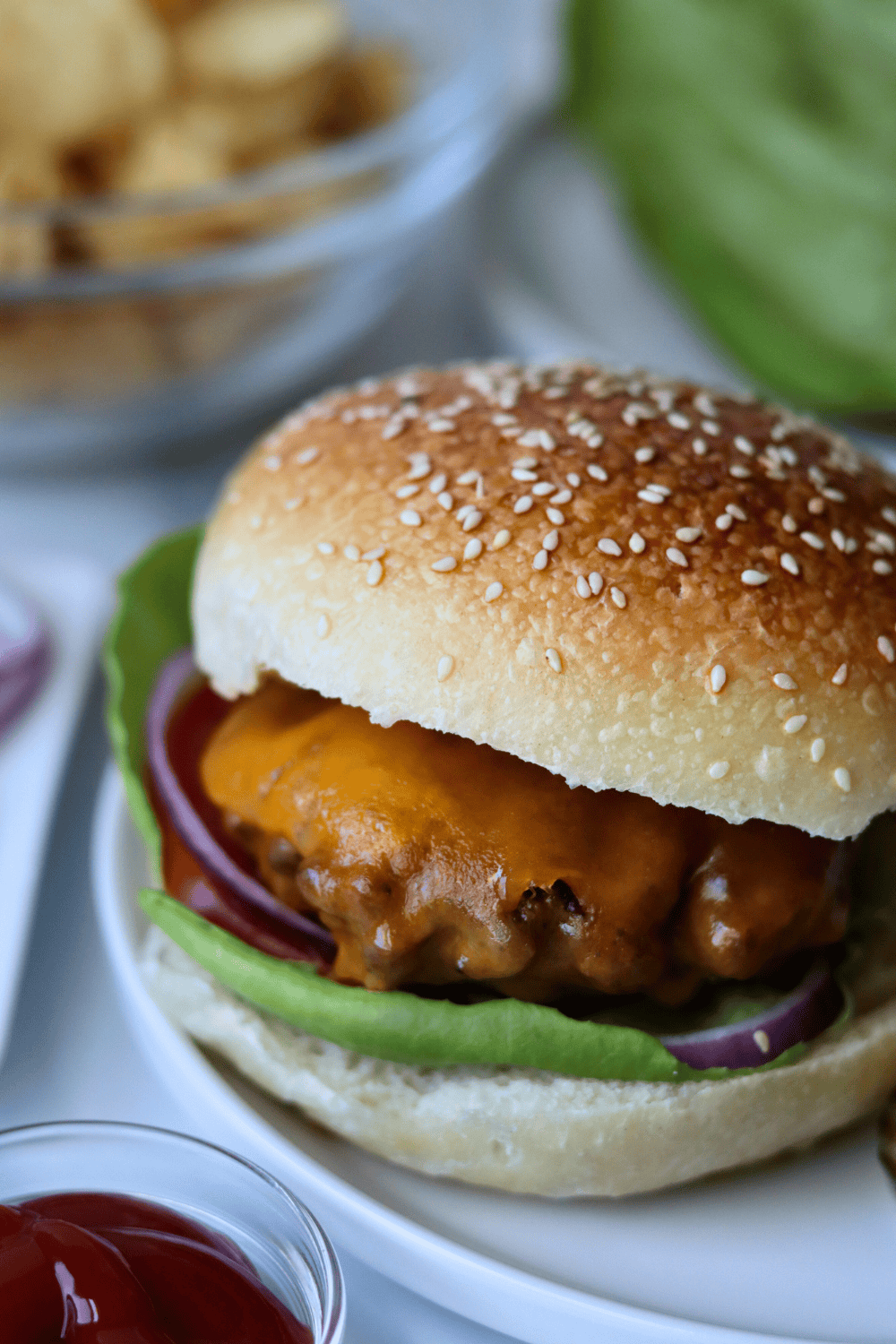 Sourdough Burger Buns with all the fixings