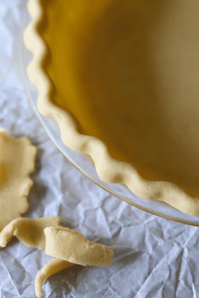 sourdough discard pie crust with excess dough