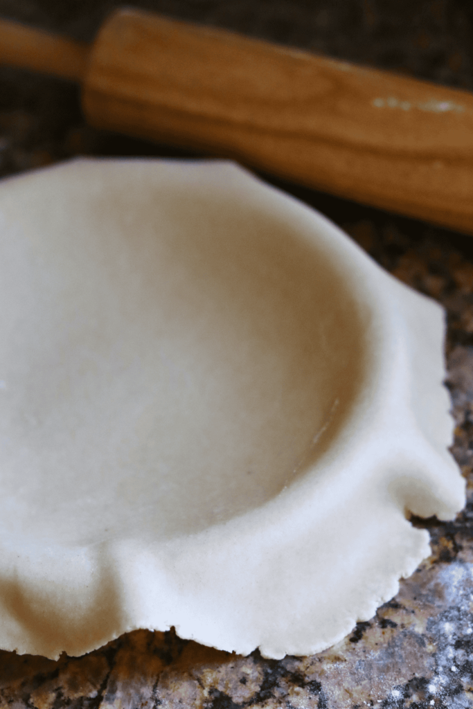 sourdough discard pie crust in a pie plate