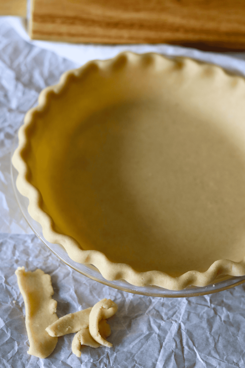 sourdough discard pie crust in a pie plate