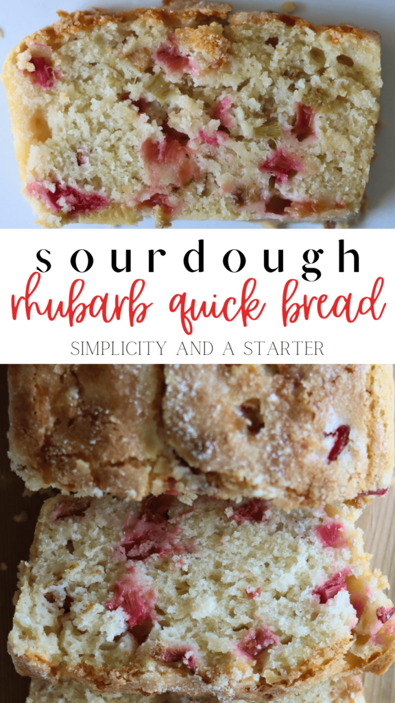 Sourdough Rhubarb Bread pinterest pin