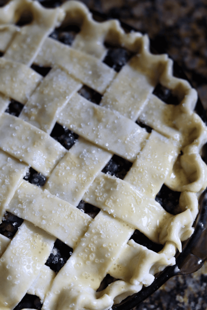 sourdough blueberry pie