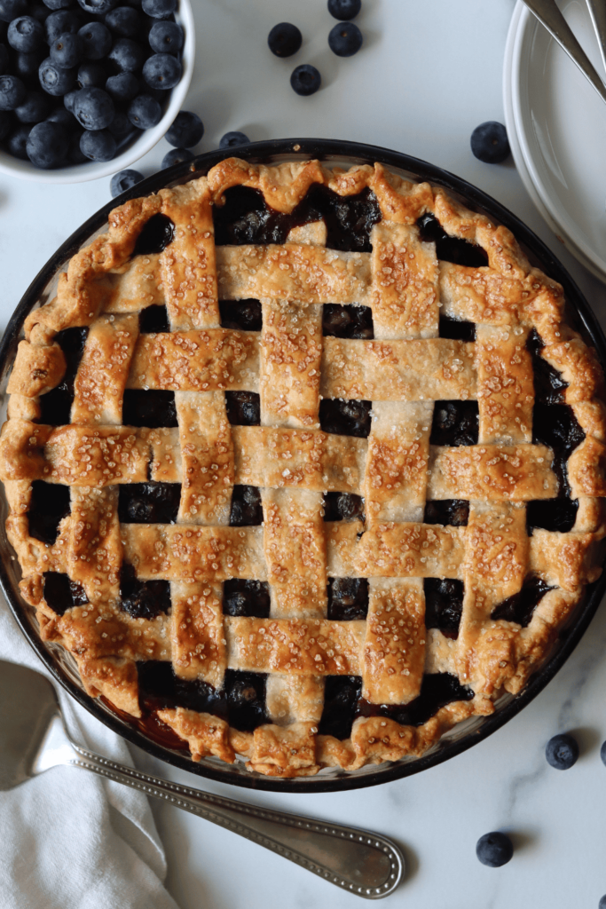 sourdough blueberry pie