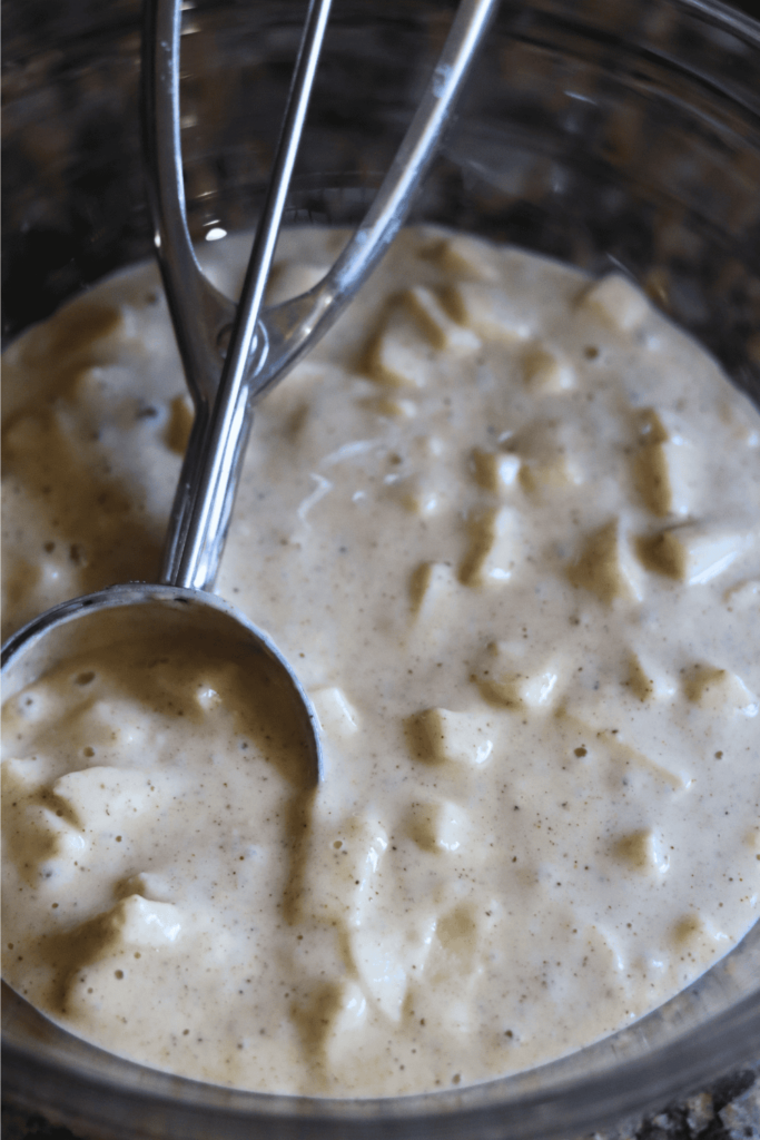 mixed ingredients for the batter