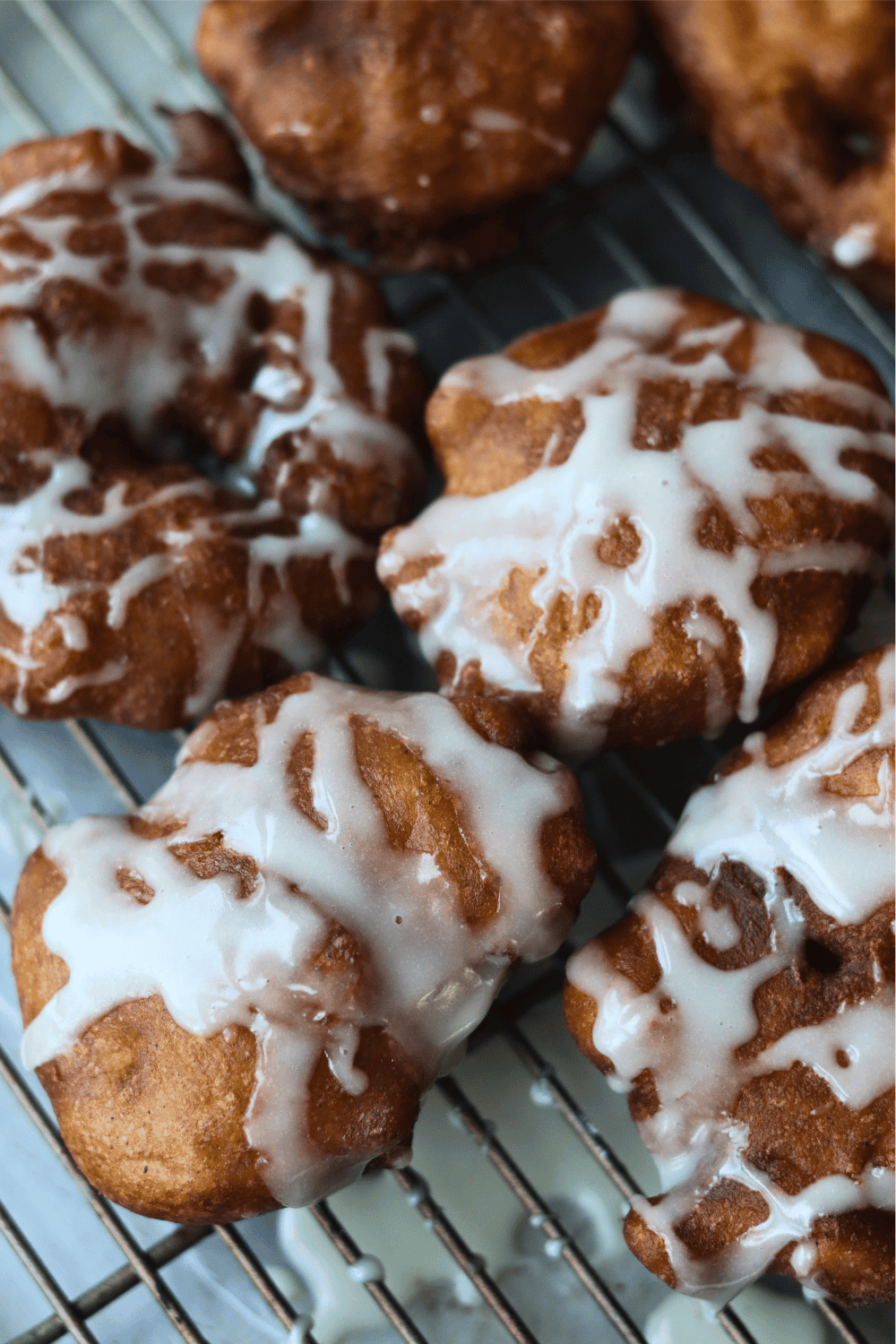 sourdough apple fritters with cinnamon