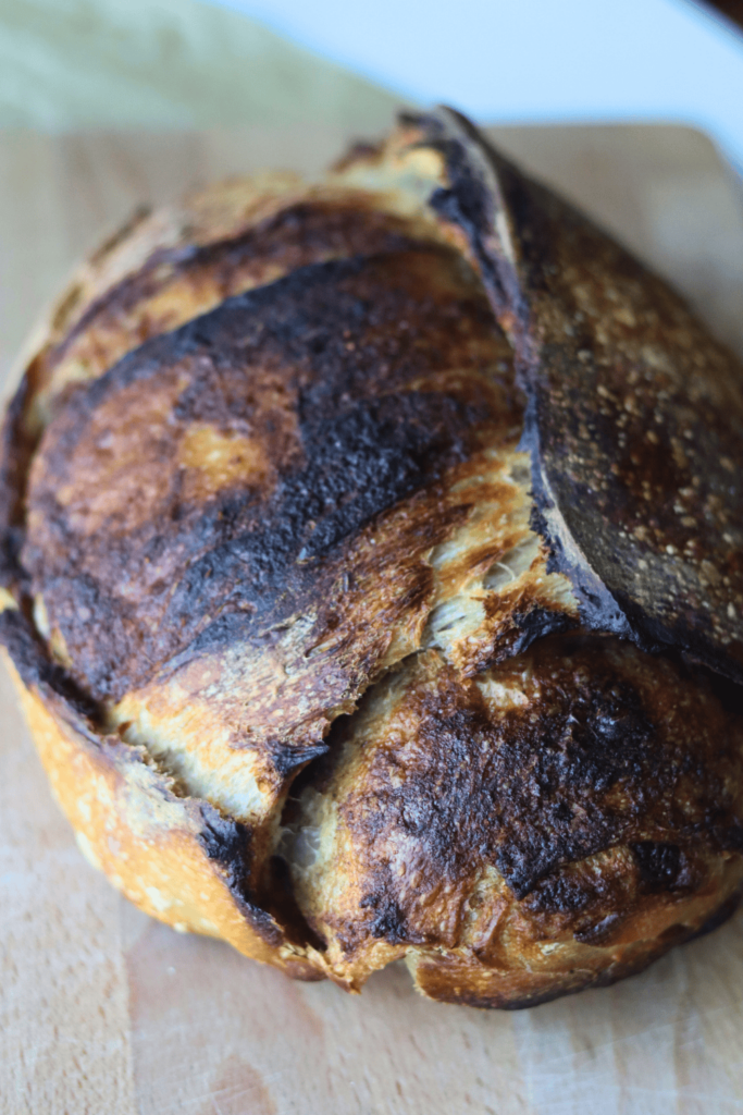 baked sourdough chai bread loaf