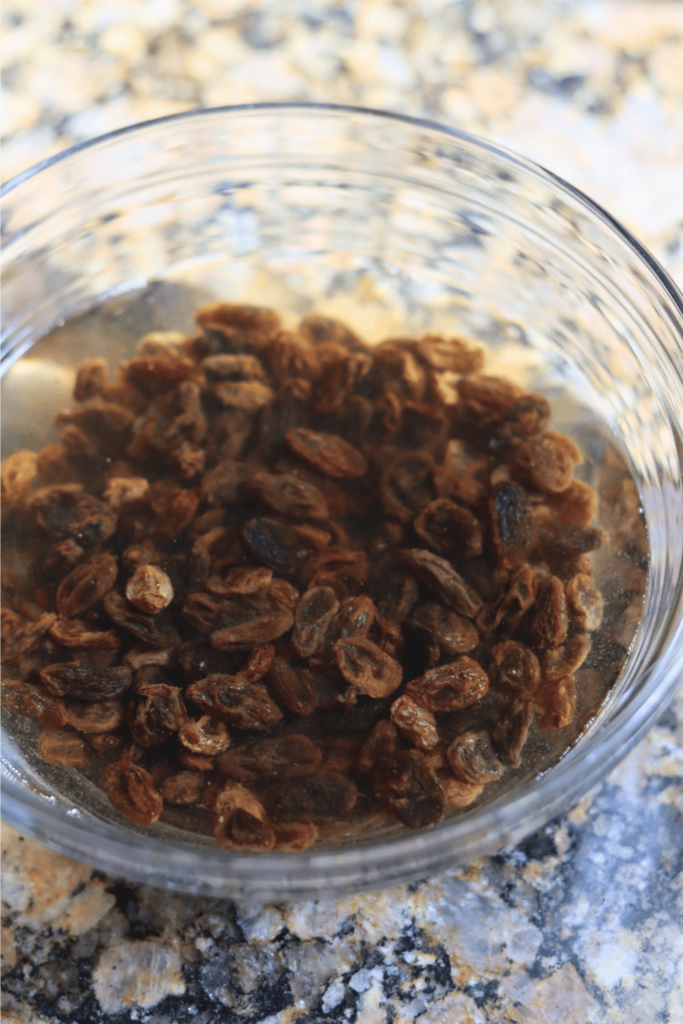 soaked raisins