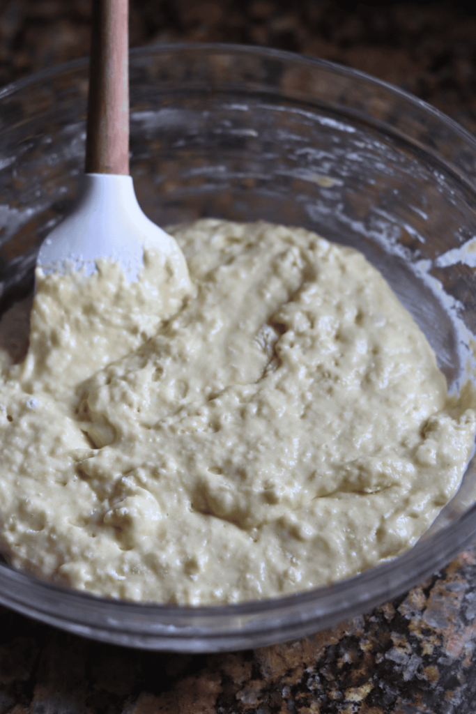 pancake batter mixed together