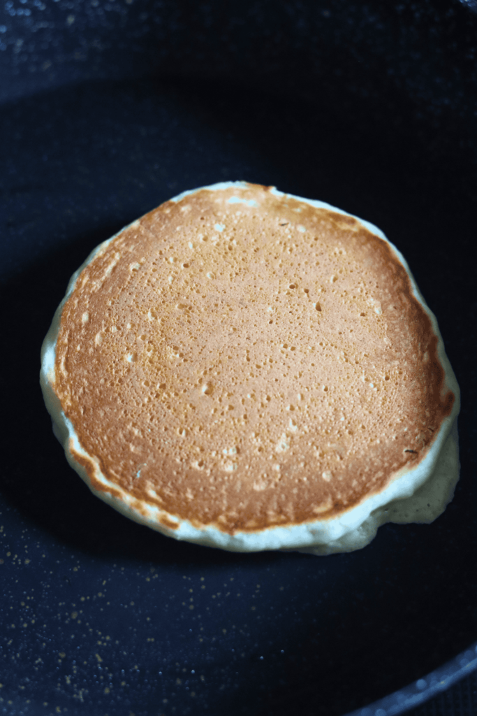 cooked pancake on a skillet