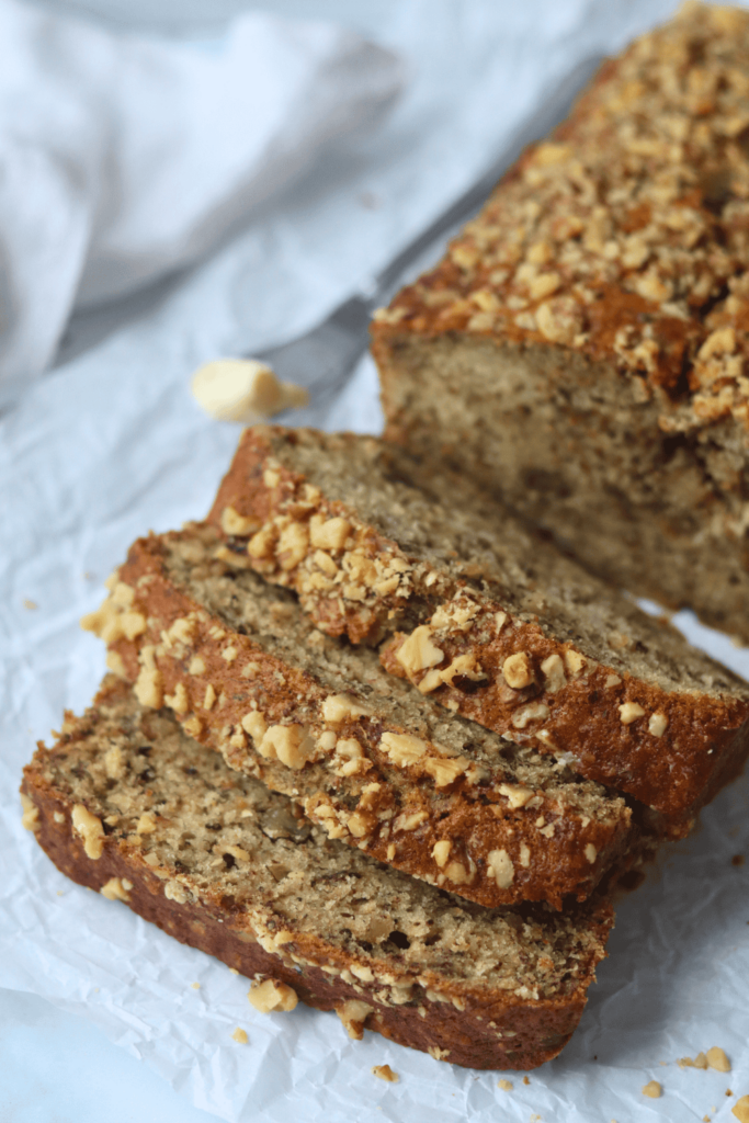 slices of sourdough banana bread