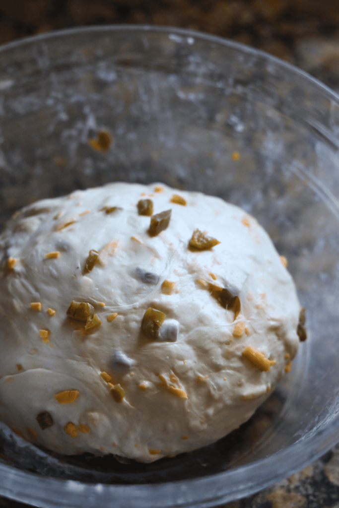 dough in a greased bowl