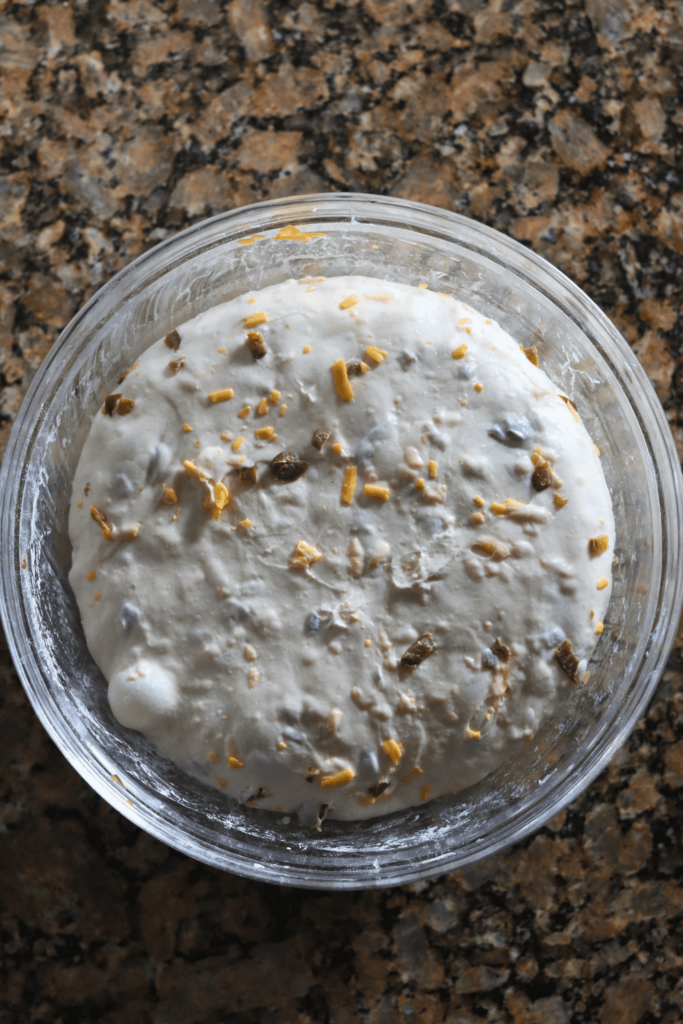 dough that has doubled in size