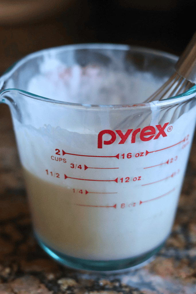 mixed wet ingredients