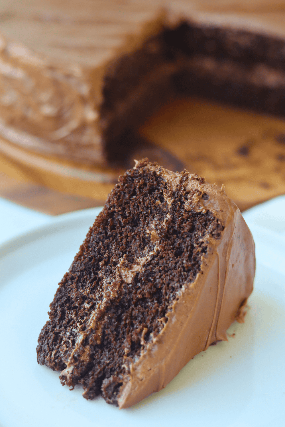 sliced guinness chocolate cake