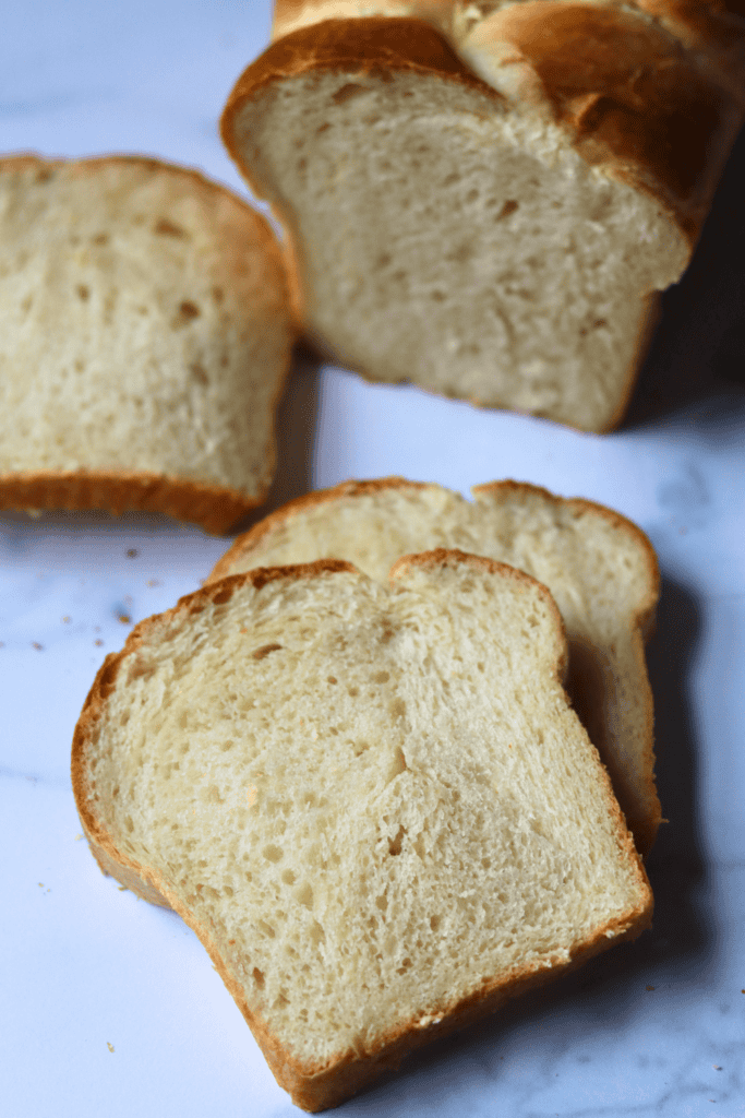slices of sourdough brioche bread