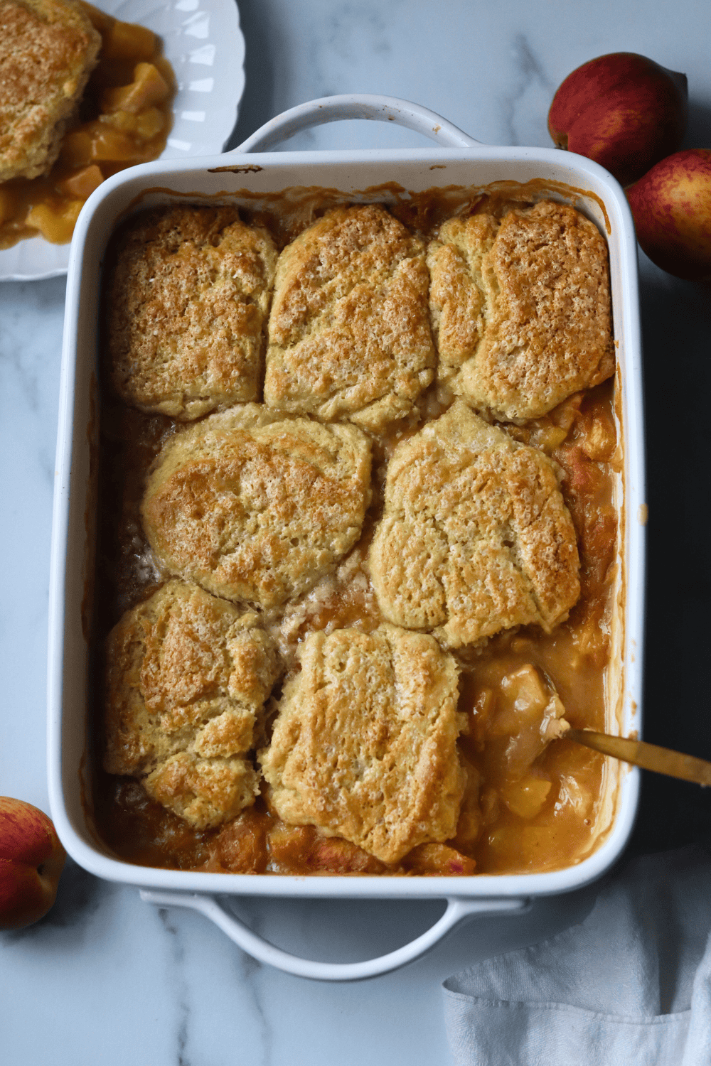 sourdough peach cobbler