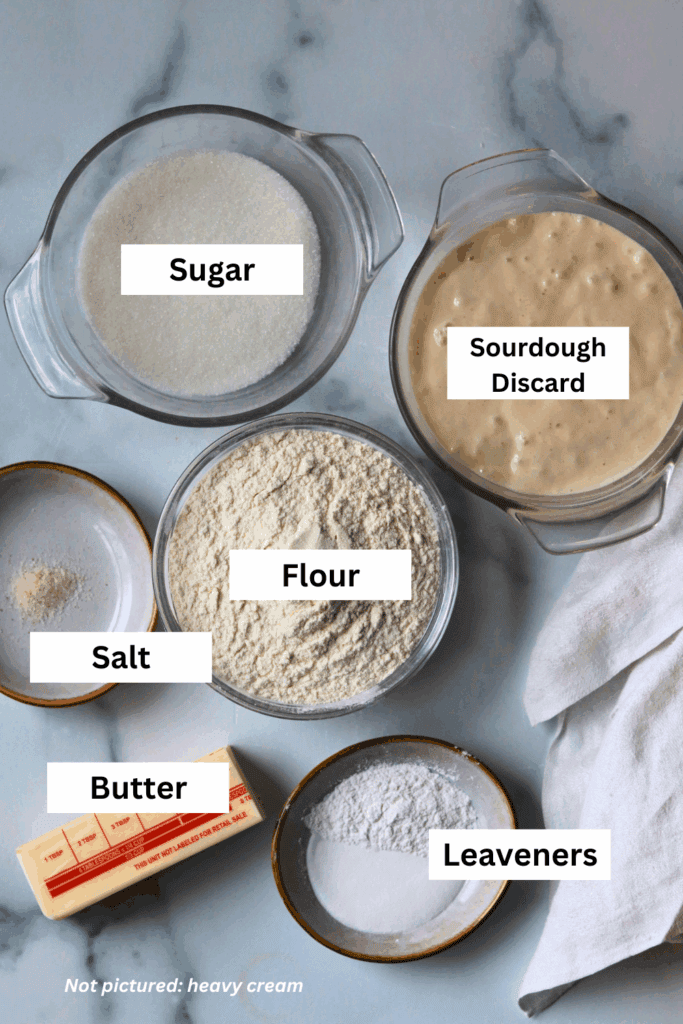 sourdough biscuit ingredient for making sourdough peach cobbler