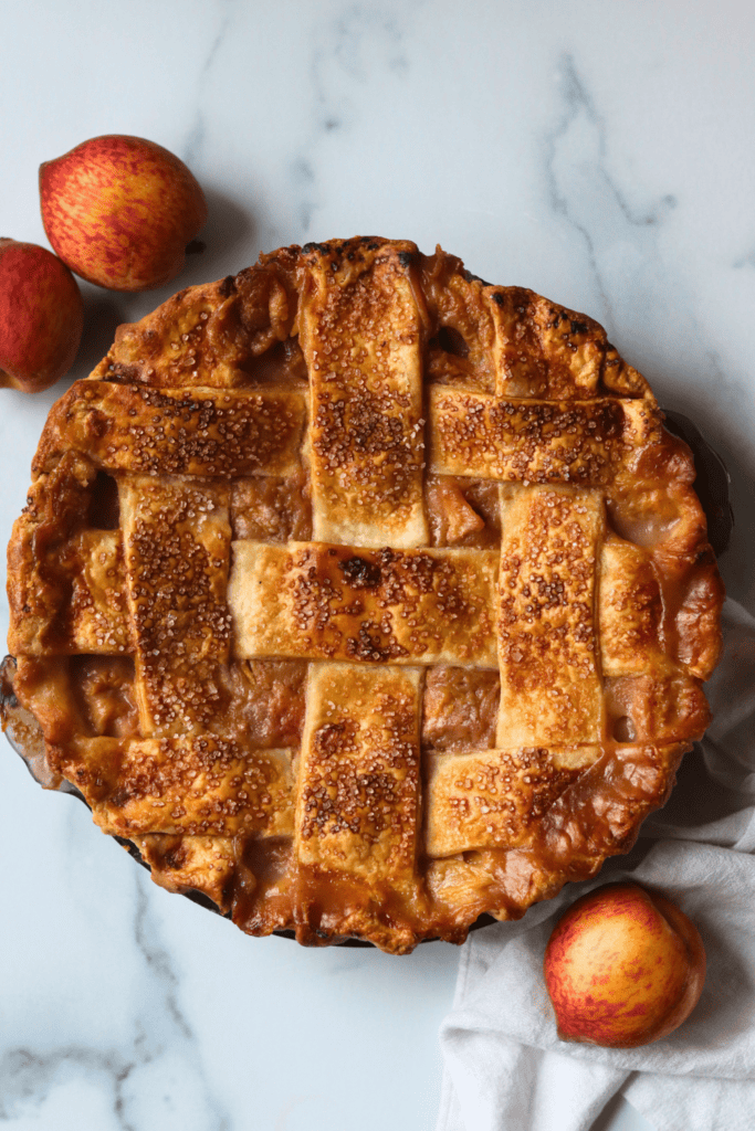 sourdough peach pie