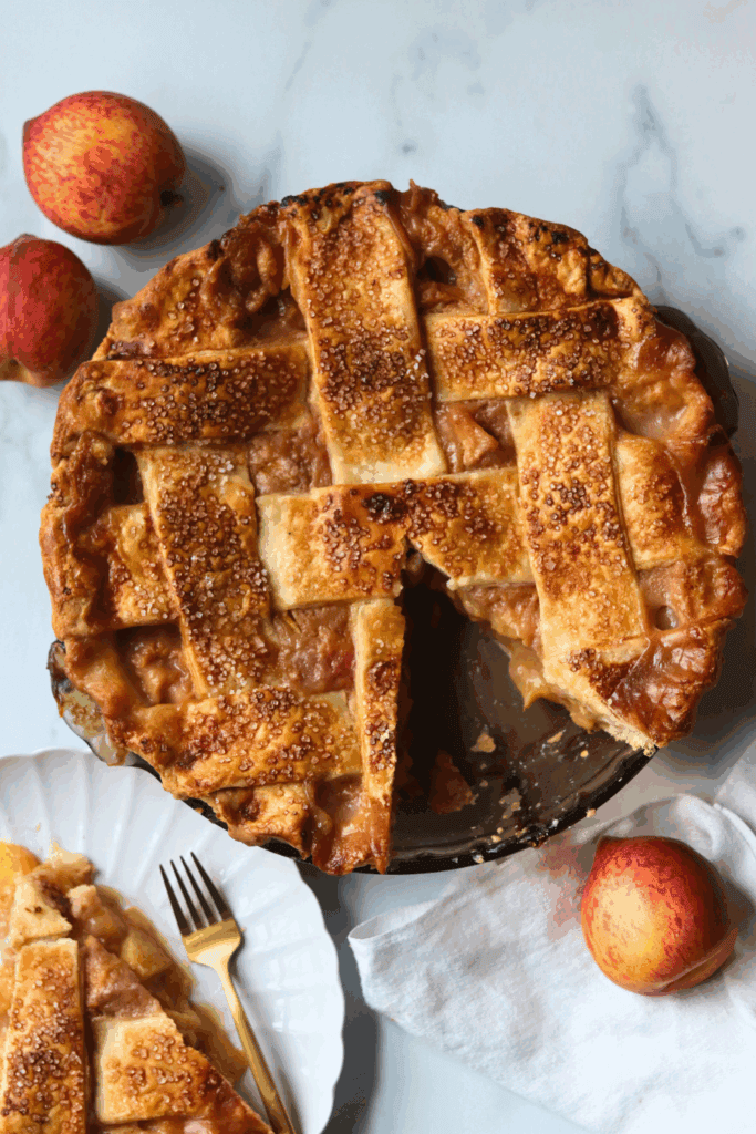 sourdough peach pie