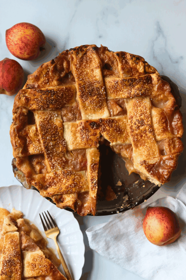 sourdough peach pie
