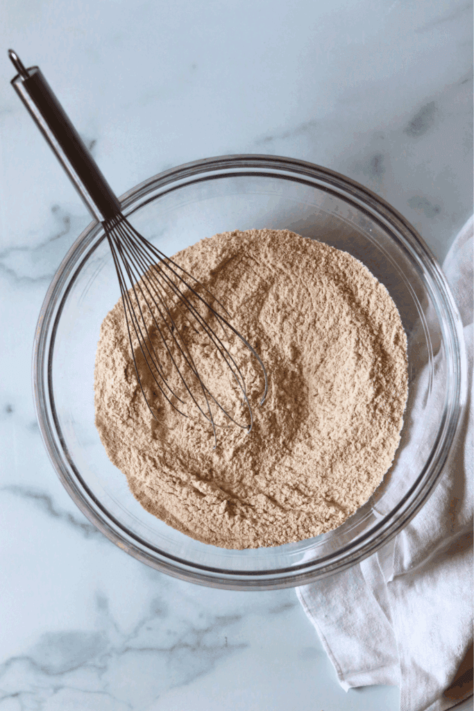 mixed dry ingredients in a bowl