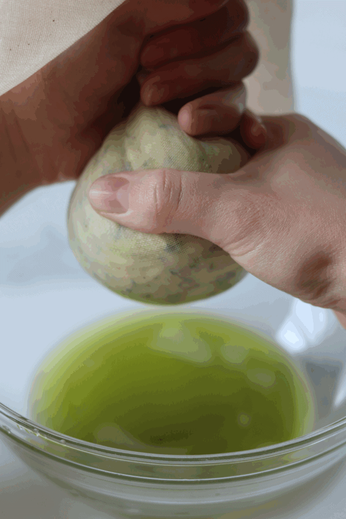squeezed shredded zucchini juice