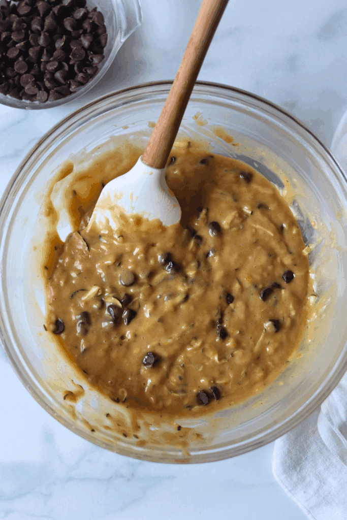 batter with walnuts and chocolate chips