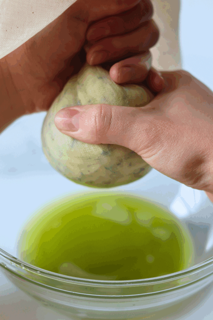 removing excess liquid from the zuchinni