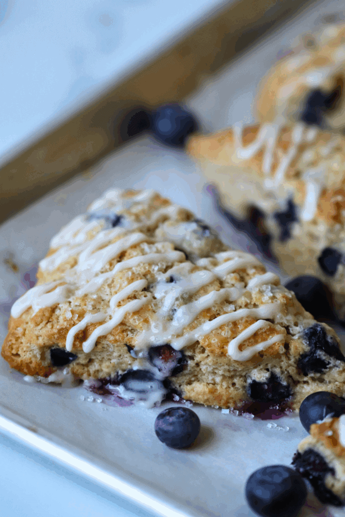 sourdough blueberry scones