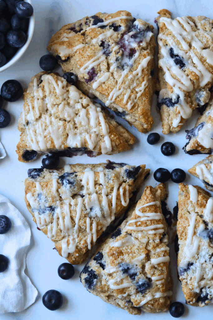 sourdough blueberry scones