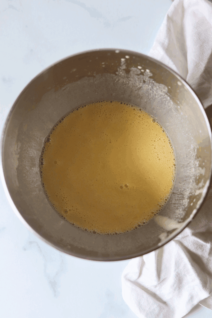 wet ingredients for making sourdough discard hot dog buns
