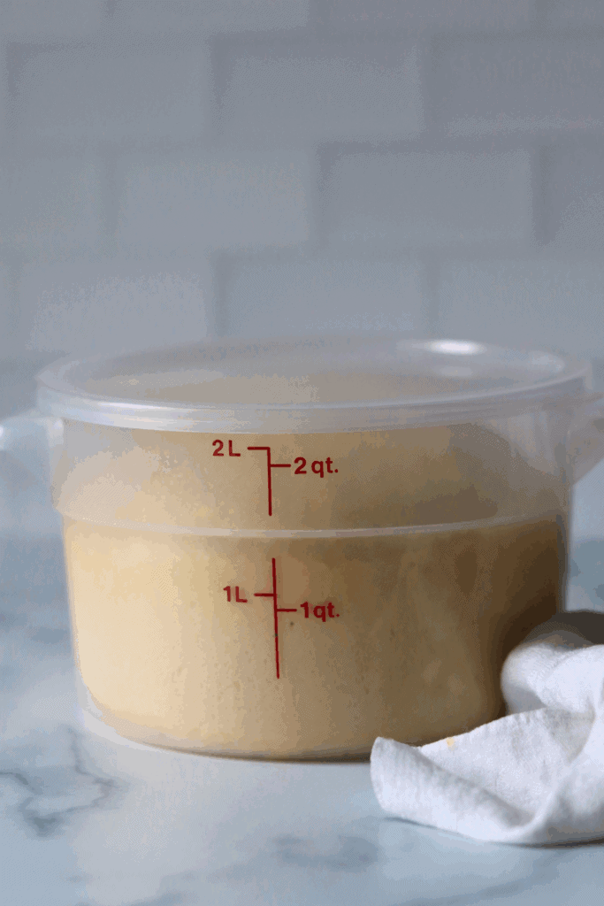dough that has doubled in size