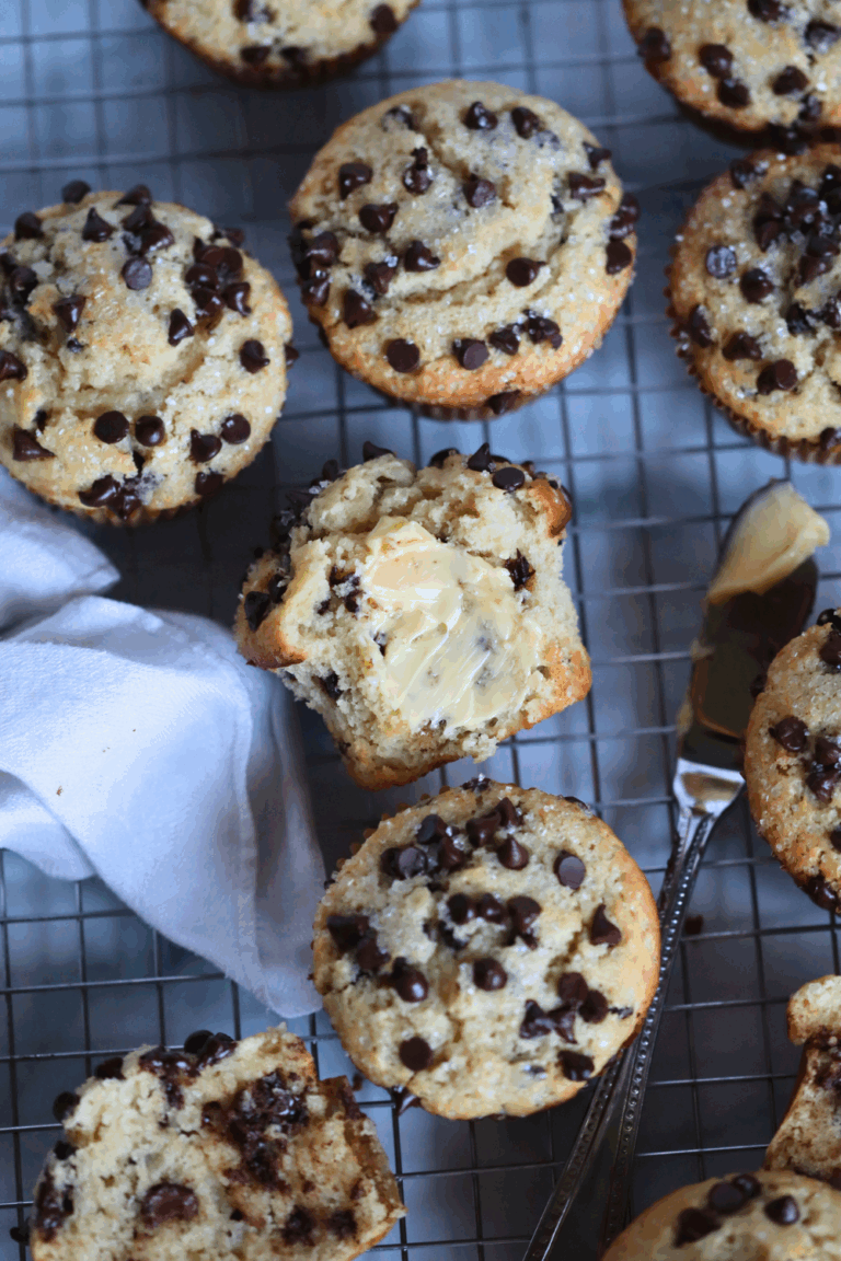 sourdough chocolate chip muffins