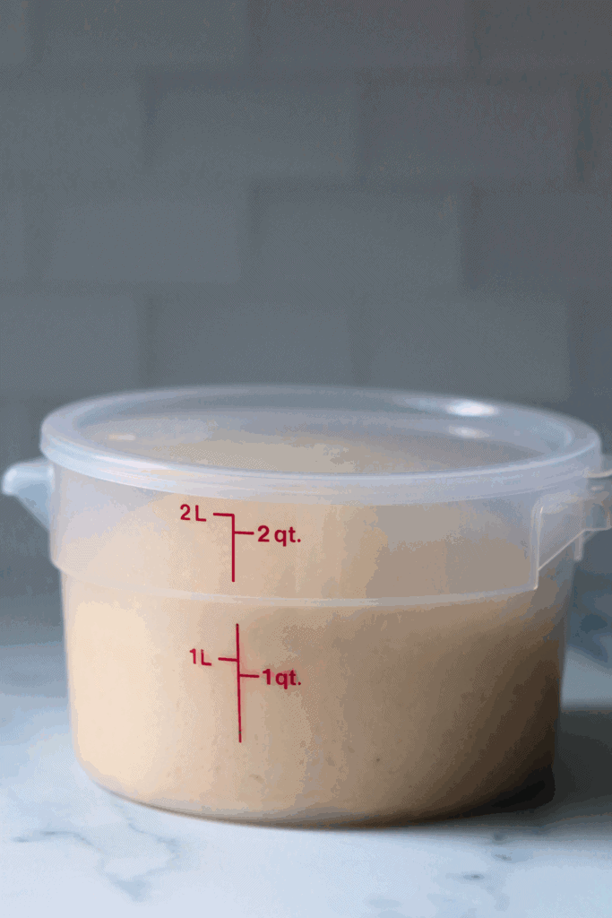 dough that has doubled in size 