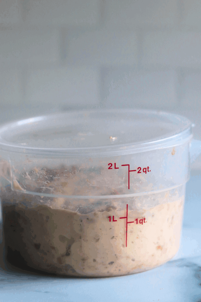 bulk fermenting sourdough