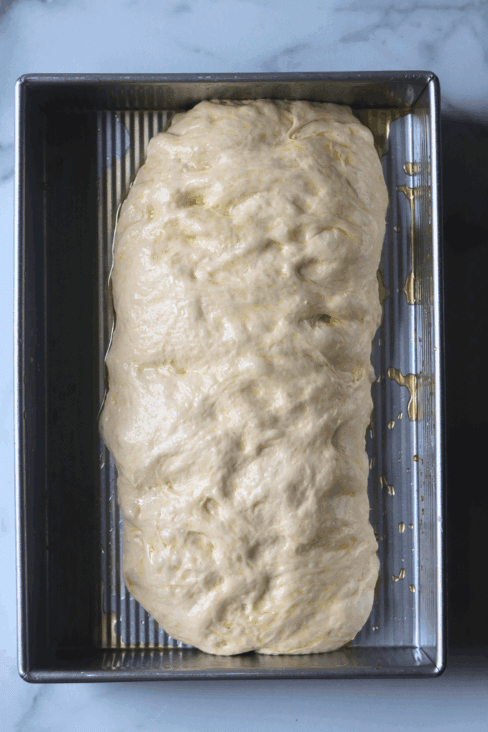 sourdough in a pan