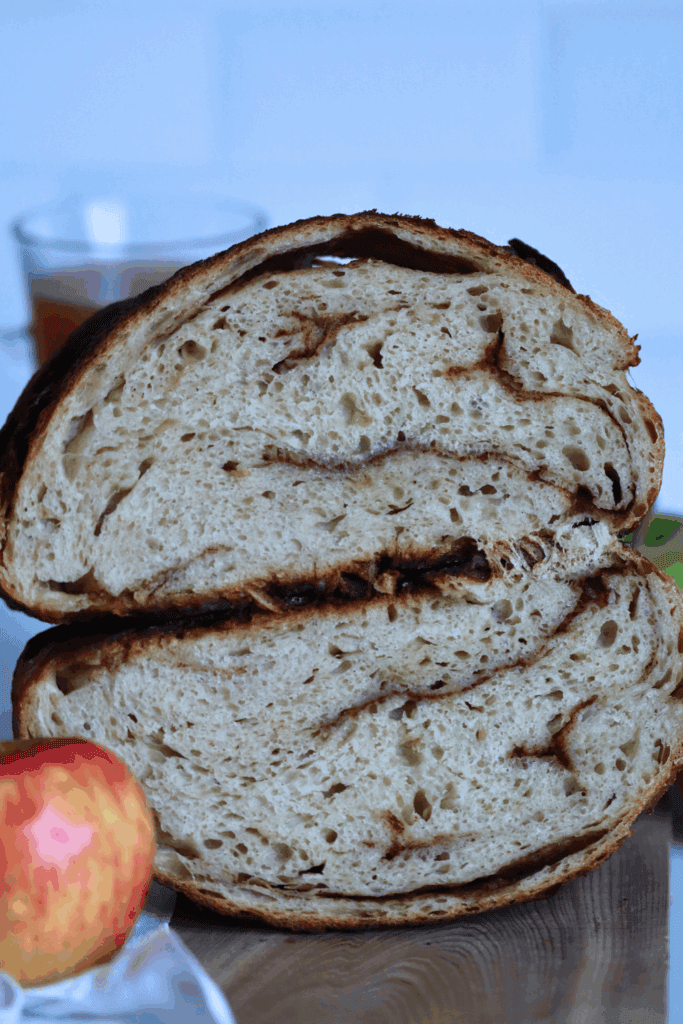 sourdough bread sliced in half