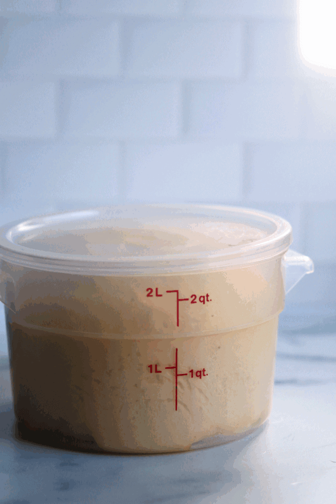 dough that has doubled in size