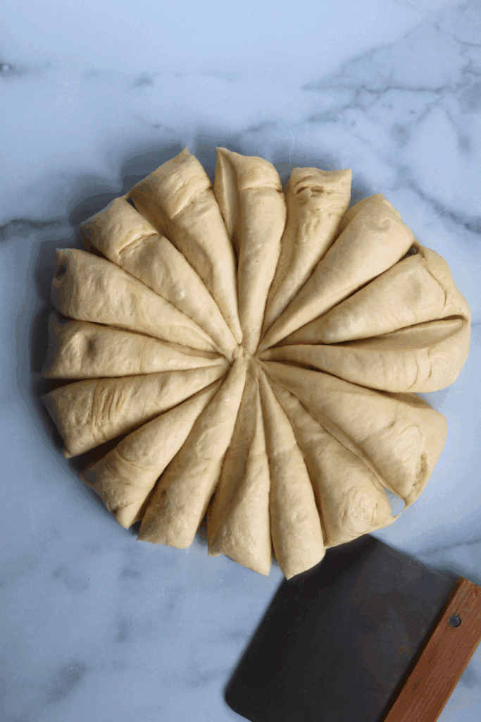 dough that has been divided into pieces