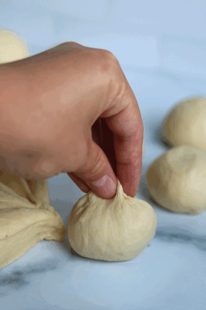 dough shaped into a ball