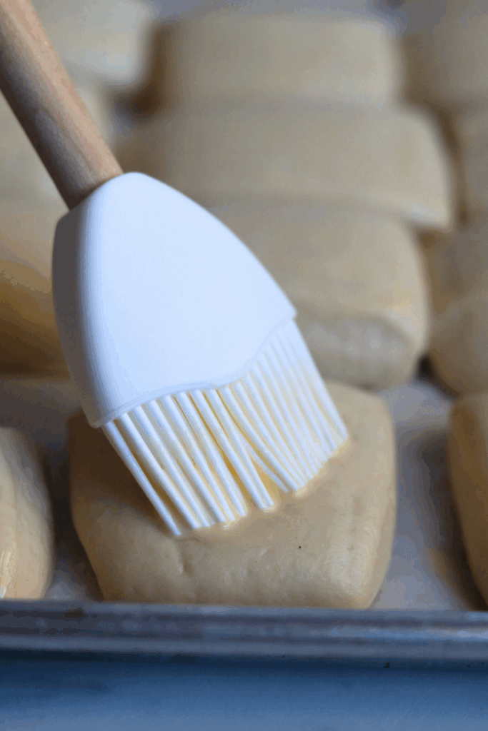 dough brushed with egg wash on top