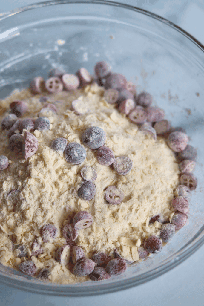 added cranberries onto the dry ingredients