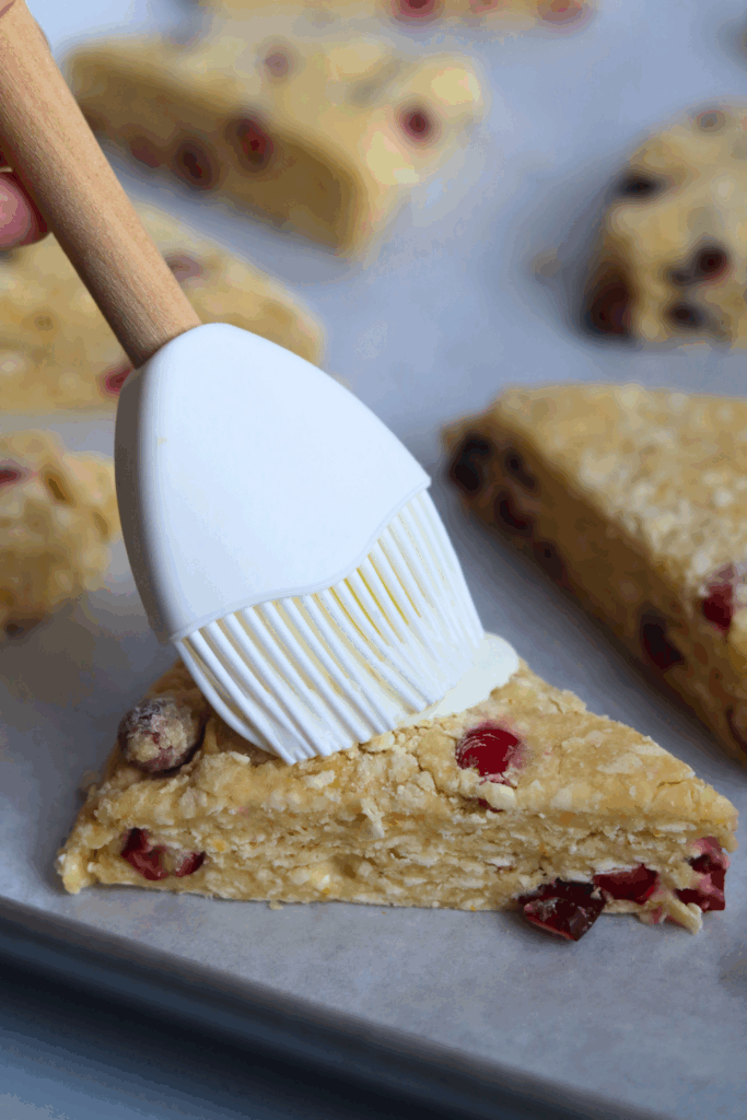 scone brushed with heavy whipping cream